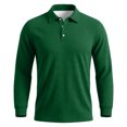 thumbnail image 4 of IAJDKMEK Men's Long Sleeve Waffle Shirts - Solid Color Big Knit, Lightweight Breathable Pullover Tops, Casual T-Shirts for Men, Perfect Spring Autumn Layering,Army Green L, 4 of 6