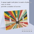 thumbnail image 3 of Yayeee Toggle Light Switch Wall Plate 3-Gang 6.37"x4.48" Decorative Outlet Cover, Colorful Cat, 3 of 7