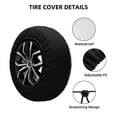 thumbnail image 2 of Goofa Tropical Leaves Pattern Universal Tire Cover for Jeep, SUV, Truck, and Trailer – Waterproof, UV-Resistant,Easy to Install, Fits 14"-17" Tires-16 inch, 2 of 6