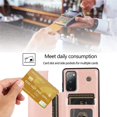 thumbnail image 4 of Design for Samsung Galaxy S20 FE/S20 Fan Edition 5G Wallet Case,PU Leather Phone Case with Screen Protector Card Holder,Shockproof Flip Protective Cover for S20fe5g Women 6.5 inch Rose Gold, 4 of 11