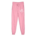 thumbnail image 4 of CLOISE Sweatpants Women Joggers Baggy Fleece Lined Jogger Pants Lounge Petite Low Rise Elastic Bottom Trousers Pink Workout Elastic Waist Drawstring Heart Sweatpants with Pockets Winter Sweatpants, 4 of 4
