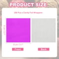 thumbnail image 2 of Uxcell 200 Pcs Candy Foil Wrappers, 3.1 x 3.1 Inch Aluminium Foil Chocolate Bar Square Wrappers for Tea Brownies DIY Packaging Wedding Party Birthday Decoration, Pink (Orange Peel), 2 of 7
