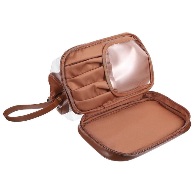 Clear Makeup Bag Portable Toiletry Organizer Travel Storage Women 9 82x6 09x6 68in 1Pack