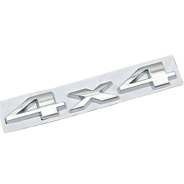 ZWP Chrome Black Nameplate 4X4 Logo Emblem Car Rear Trunk Sticker Badge Compatible With Ford Jeep Grand Cherokee Wrangler Compass Accessories