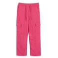 thumbnail image 4 of KEXE Cargo Pants For Girls Uniform Pants For Girls Girls Cargo Pants Wide Leg Streetwear Kids Pants With Pockets Trendy Jogger Trousers 8-9 Years, 4 of 7