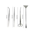 thumbnail image 2 of 4pcs/set Stainless Steel Aquarium Aquascaping Tools Kit: Straight & Curved Scissors, Tweezers, Algae Scraper, 2 of 5