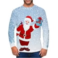 thumbnail image 1 of Camisas de Navidad Para Hombres Tops de Cuello Redondo Jersey de Manga Corta Casual Camiseta Con Estampado Realista Impreso en 3D Odeerbi ODB195206, 1 of 5