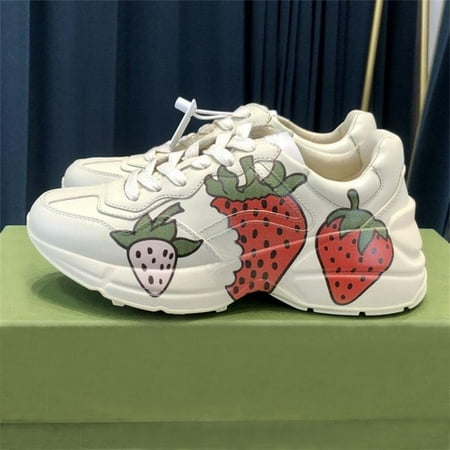 

Designer Rhyton Shoes Multicolor Sneakers Men Women Trainers Vintage Chaussures Platform Sneaker Strawberry Mouse Mouth Shoe With Box