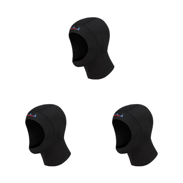 Eigraketly DIVE SAIL 1MM Gorros de buceo CR Super Elástico Snorkeling Equipment Sudadera con capucha Cuello con hombro Gorro de natación 【METRO】 3piezas