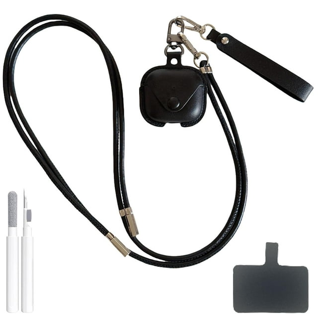 Funda de piel para AirPods 4 ChouxiLin a prueba de golpes negra