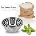 thumbnail image 6 of Mirror Polished Rice Washing Basket, 3,Piece Set, Easy Clean, No,Stain Kitchen Strainer, 6 of 6