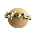 thumbnail image 2 of Diadema de flores recién nacidas 0-6 meses Banda para para el cabello Fotografía ajustable Corona Floral Corona para los bebés de cumpleaños Estilo a, 2 of 10