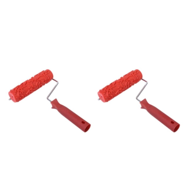Matsuzay Various Embossed Pattern Painting Roller With Brush Handle Plastic 7 Tool Type1 NO1