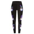 thumbnail image 4 of Arlun Mardi Gras Shiny Print Leggings for Women High Waist Tummy Control Yoga Pants New Carnival Patterned Tights Lifting Slim Fitting Sports Fitness Casual Pants 7-Purple L, 4 of 4