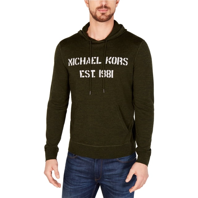 Sudadera con capucha Michael Kors Merino para hombre verde grande