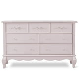 Evolur Aurora 7-Drawer Double Dresser in Pink Pearl, Spacious Drawers - Walmart.com