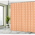 thumbnail image 4 of Ambesonne Pastel Shower Curtain, Diagonal Squares and Stripes, 69"Wx70"L, Dark Peach and Salmon, 4 of 4
