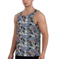thumbnail image 2 of Honeii Video Game Pattern Men's Workout Tank Top Casual Sleeveless Gym Muscle Shirts Bodybuilding Tee-Small, 2 of 7