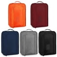 thumbnail image 2 of Deago 5 Pack Travel Shoe Bags Portable Waterproof Shoe Storage Pouch Organizer Double Layer with Zipper (Multi-color), 2 of 10