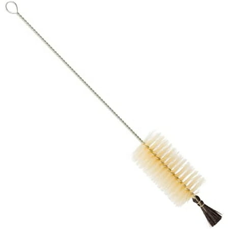 

Redecker Natural Horsehair Bristle Bottle Brush With Head Brush Cleans Glassware And Pipes 18-1/9-Inch Long Flexible Wire Handle