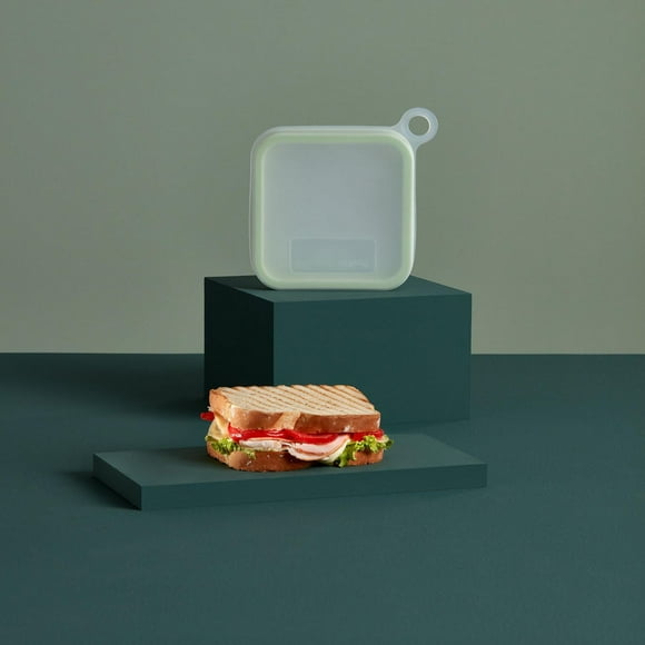 Lekue Reusable Silicone Food Storage Sandwich Container Case