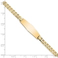 thumbnail image 3 of 14k Yellow Gold Bracelet ID Curb 9.3 mm 8 in Soft Diamond Shape Flat Link, 3 of 4