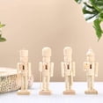 thumbnail image 3 of 6Pcs Christmas Wooden Unfinished Nutcracker Figurines DIY Blank Unpainted Nutcracker Puppet Walnut Soldier Ornament Decoration, 3 of 7