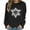 Black-1, variant on Women's Christmas Sweatshirts Long Sleeve Crewneck Ribbed Cuffs Holiday Pullover Shirts Pink-5 XS