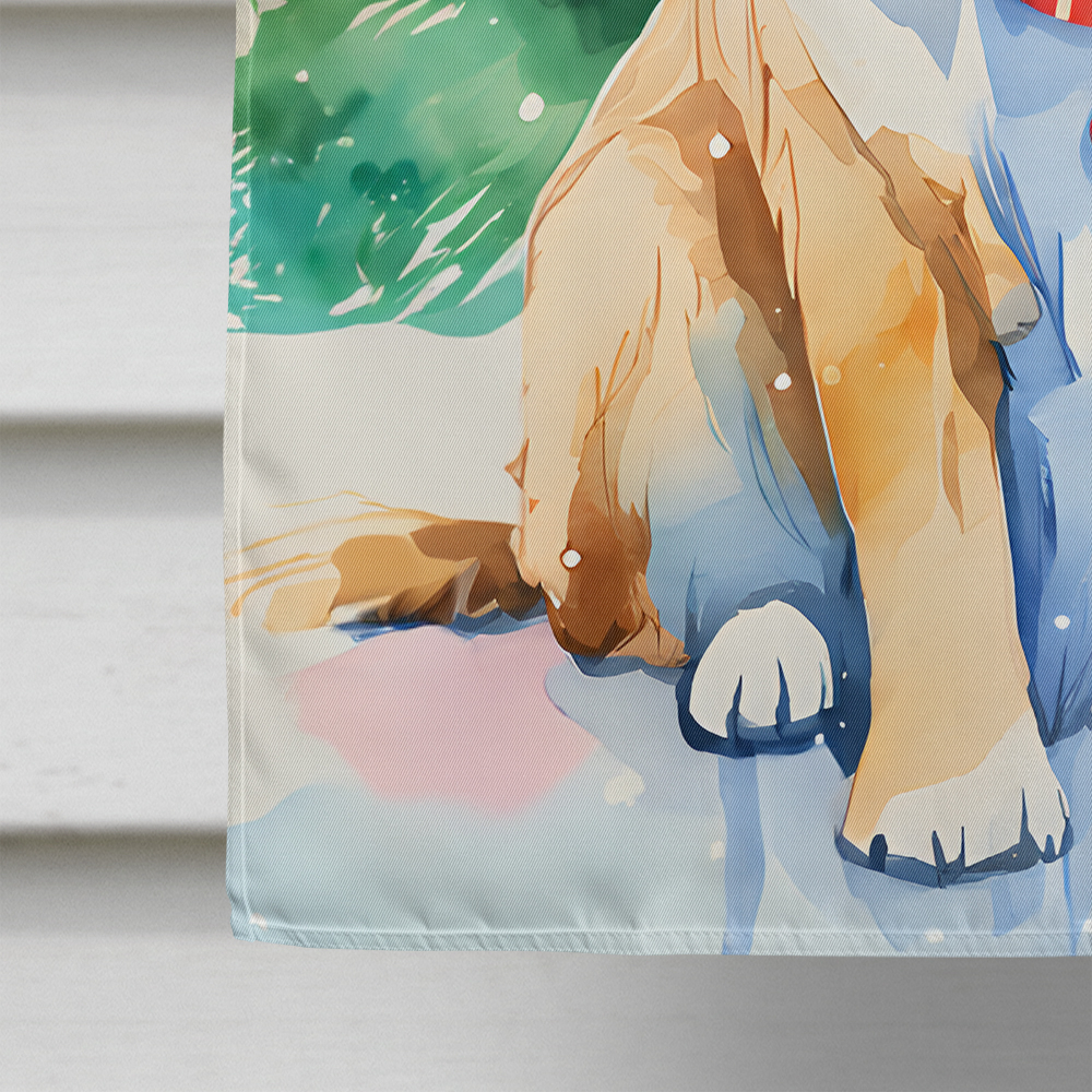 Caroline's Treasures DAC3614CHF Saint Bernard Christmas House Flag Large Porch Sleeve Pole Decorative Outside Yard Banner Artwork Wall Hanging, Polyester, House Size, Multicolor