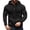 Black, variant on Essentials Hoodie Men's Zip Up Hoodie Casual Loose Fit Sweatshirt with Raglan Sleeves for Autumn Winter Comfort Everyday Leisure Wear Soft Warm Knit Full Zip Up Lightweight Jacket L