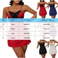 thumbnail image 3 of FNFYFH Women's Lace Lingerie Cami Sleep Dress Nightwear Spaghetti Strap Nightgown Babydoll Chemise with Thong, 3 of 5