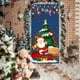 thumbnail image 1 of Cortina de puerta navideña con bandera para exteriores, decoración de fondo de Papá Noel y cachorro, tela de poliéster para colgar., 1 of 5