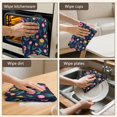 thumbnail image 5 of 2 Pcs Pioneer Flower Floral Print Pattern Kitchen Towels, Funny Microfiber Dish Towel Set, 18" X 26" Tea Towels, 5 of 6