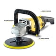 thumbnail image 3 of Rotatory Car Polisher 180mm Disc Orbital Electric Polishing Machine M14 High Power 6 Variable Speed Paint Care Tool ,Easy to Use, 3 of 5