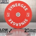 thumbnail image 2 of Synergee Color Bumper Plates Strength Conditioning Workouts Weightlifting 55lbs Single, 2 of 4