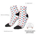 thumbnail image 6 of Fuzoiu Red Blue Polka Dots Print Adult Socks, Crew Moisture-wicking Socks, Unisex Cushion Crew Socks,Casual Sports Ankle Socks, 6 of 7