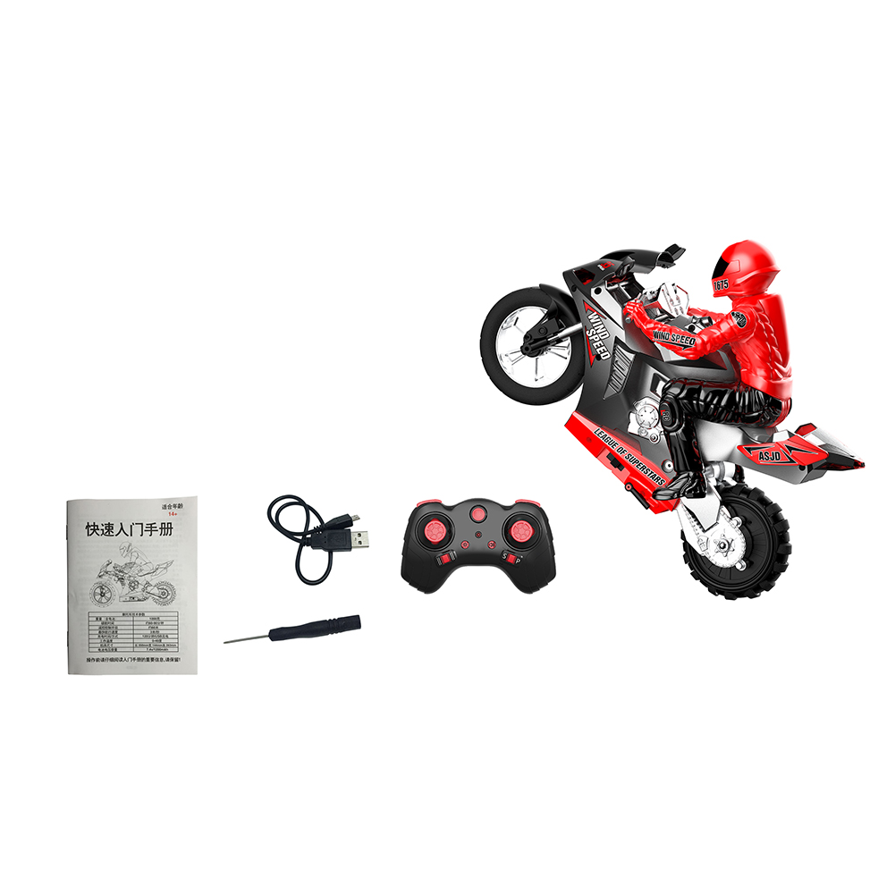 Boc 1/6 2.4G 6 Axis RC Stunt Drifting Motorcycle Motorbike LED Sound