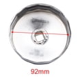 thumbnail image 3 of Unique Bargains 92mm 15 Flutes Silver Tone Metal Car Oil Filter Cap Wrench Socket Remover Tool, 3 of 3