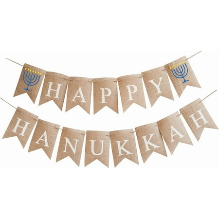 Happy Hanukkah Banner, Hanukkah Decoraion, Hanukkah Pary Sign