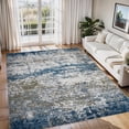 thumbnail image 2 of 5x7 Area Rugs Modern Abstract Faux Wool Rug Ultra-Soft Low Pile Accent Rug Stain Resistant Carpet Machine Washable Rugs for Bedroom with Non Slip Backing, 2 of 7