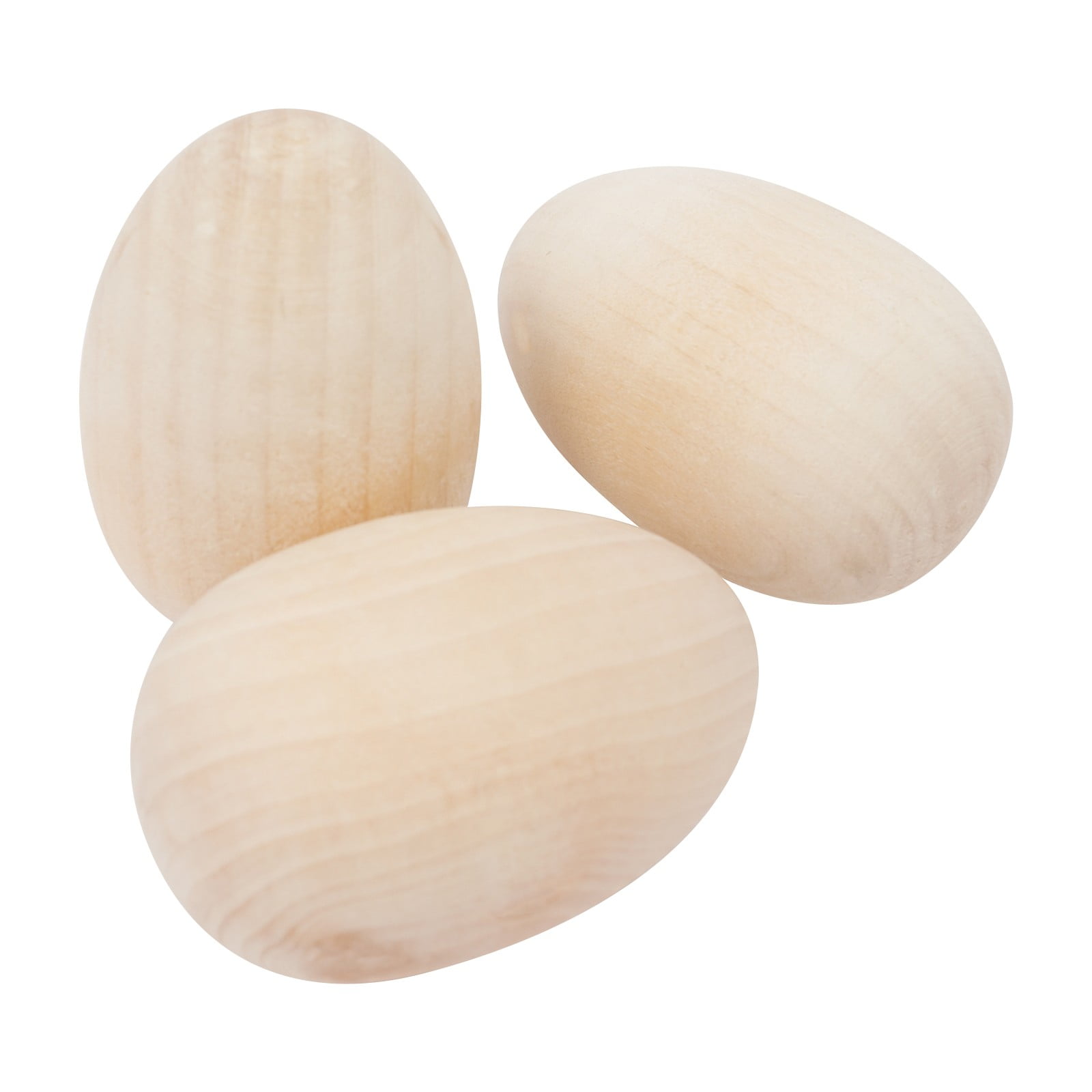 50pcs Wooden Eggs DIY Crafts Eggs, Easter Decoration Eggs for Painting Carving