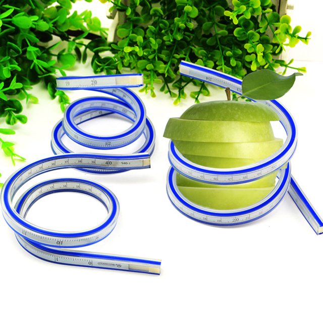 Plástico flexible Curva Regla Regla Dibujo Dibujo Medida Herramienta Suministros para manualidades (60 cm) Ecomeon no