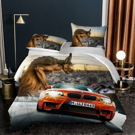 

3d Digital Printing Thickened Feather Silk Cotton Competitive Sports Car