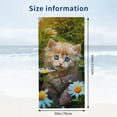 thumbnail image 3 of PHYHOO Small Cute Cat Printed Microfiber Sand Free Pool Towel Lightweight Oversized Quick Dry Absorbent Compact Travel Must Have for The Swimming Summer Cruise Ship Essentials 30x60in, 3 of 8