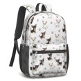 thumbnail image 2 of Chihuahua and Dog Paw Print White 17" Waterproof Oxford School Backpacks for Teens, S-Shape Padded Straps, for School, Travel, Hiking, Camping, 2 of 5