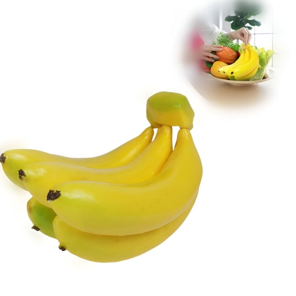 LAMIRO Bananas Bunch Lifelike Banana Cluster Decoration Fruits Bananas Model Photography Props Kitchen Party Decoration