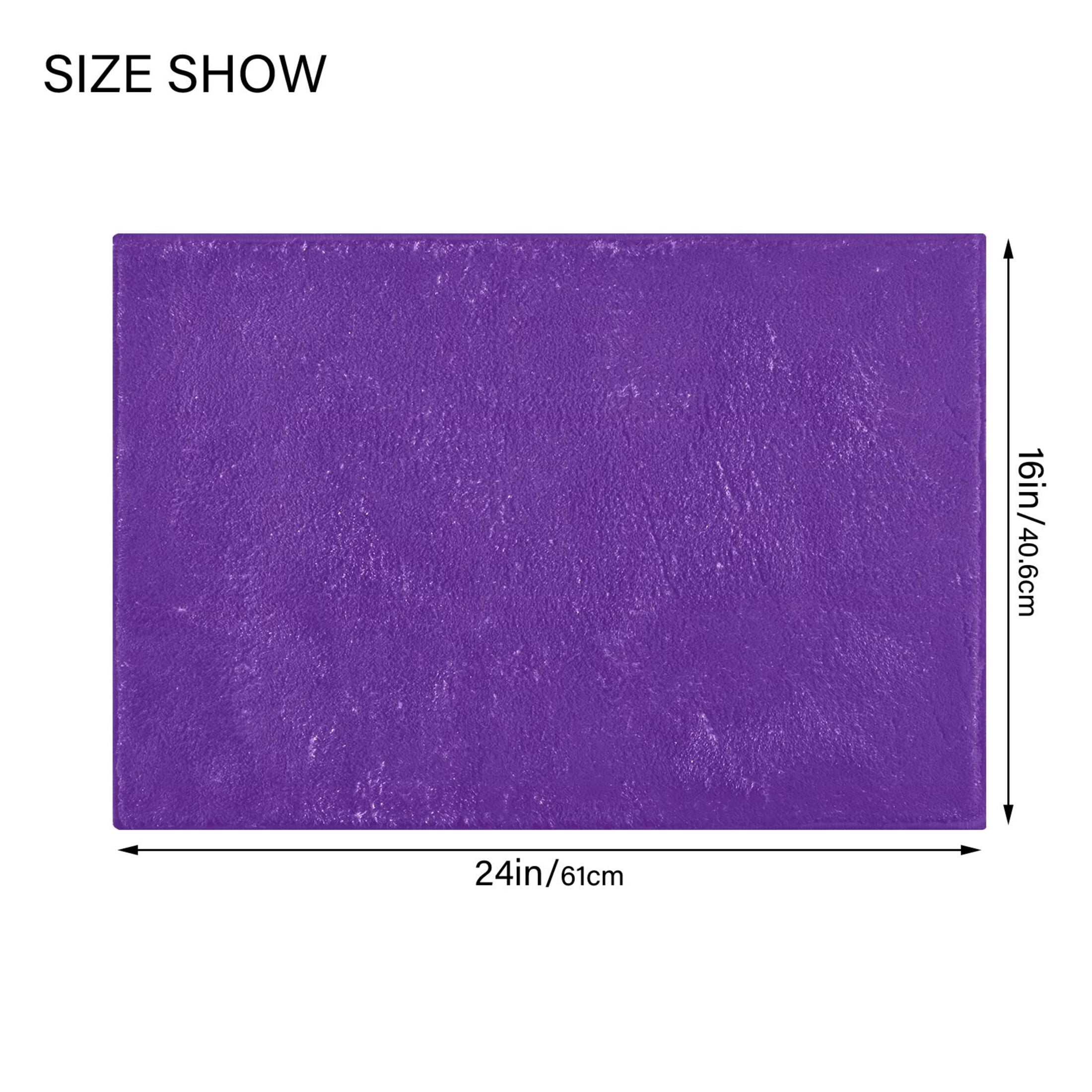 Ryvnso Dark Purple Bathroom Shaggy Rugs Toilet Mat Soft Contour Rug