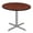 Cherry / Grey, variant on Romig Pillar Small 30 in. Round X-Base Breakroom Table- Mahogany