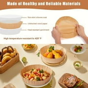 5-8 QT Air Fryer Paper Liners,6.3 Round Non-Stick Oil Resistant Disposable Air Fryer Parchment Paper Liners