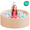 Beige-35.43in, variant on SAETSFEG Ball Pit for Toddlers 35.43''x11.81 Baby Ball Pit Soft Memory Foam Ball Pool Round Kids Ball Pit Indoor and Outdoor Game Kids Play Ball Pool Ideal Gift for Girls and Boys (Pink, NO Balls)